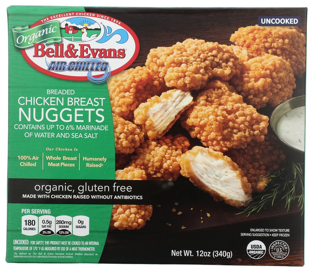 Bell & Evans Organic Chicken Nugget, 12 OZ
