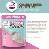 Better Batter Original Blend Multipurpose Certified Gluten-Free Flour, Top 8 Allergen Free, Cup for Cup Baking Alternative to Ordinary Flour 4LB Pouch