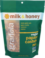 Milk & Honey Granola, Granola Vegan Papaya Cashew Mix, 12 Ounce