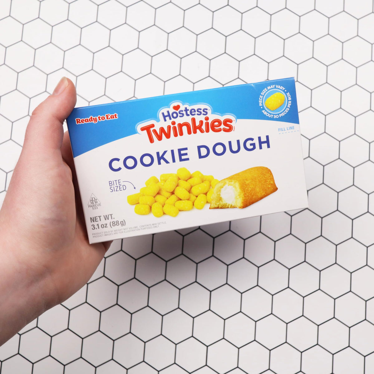 Twinkie Edible Cookie Dough Bites, Ice Cream Toppers and Movie Night Candy, 3.1 Ounces (Pack of 3)