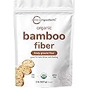 Organic Bamboo Fiber Powder, 2lbs | Keto Flour for Low-Carb Baking & Cooking | Low Calorie Flour | Rich in Silica, Prebiotics, & Minerals | Non-GMO