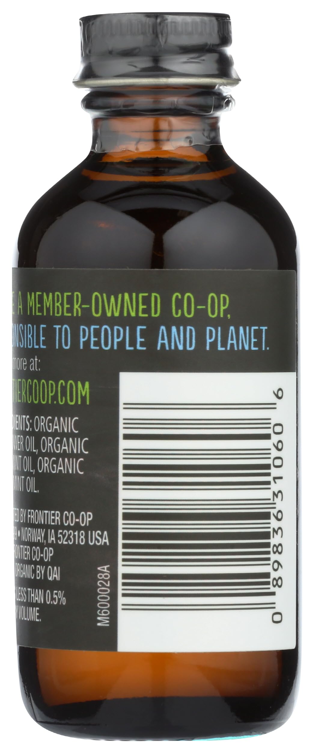 Frontier Co-op Organic Mint Flavor, 2 fl oz. - For Baking and Culinary Use