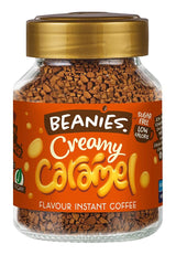 Beanies Flavour Instant Coffee - Creamy Caramel Instant Flavored Coffee - Bold & Adventurous Full-On Flavor - An Indulgent Sugar Free Taste Explosion
