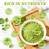Ceremonial-Grade Matcha Powder Barley Grass Matcha Powder with L-Theanine & EGCG | Premium Blend for Calm Energy, Focus & Antioxidants | Supports Body
