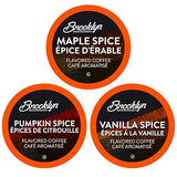 Brooklyn Beans Roastery Coffee Pods, Fall Flavored Variety Pack Sampler (Pumpkin, Maple, Vanilla) - Compatible with Keurig K Cup Brewers Including 2.0