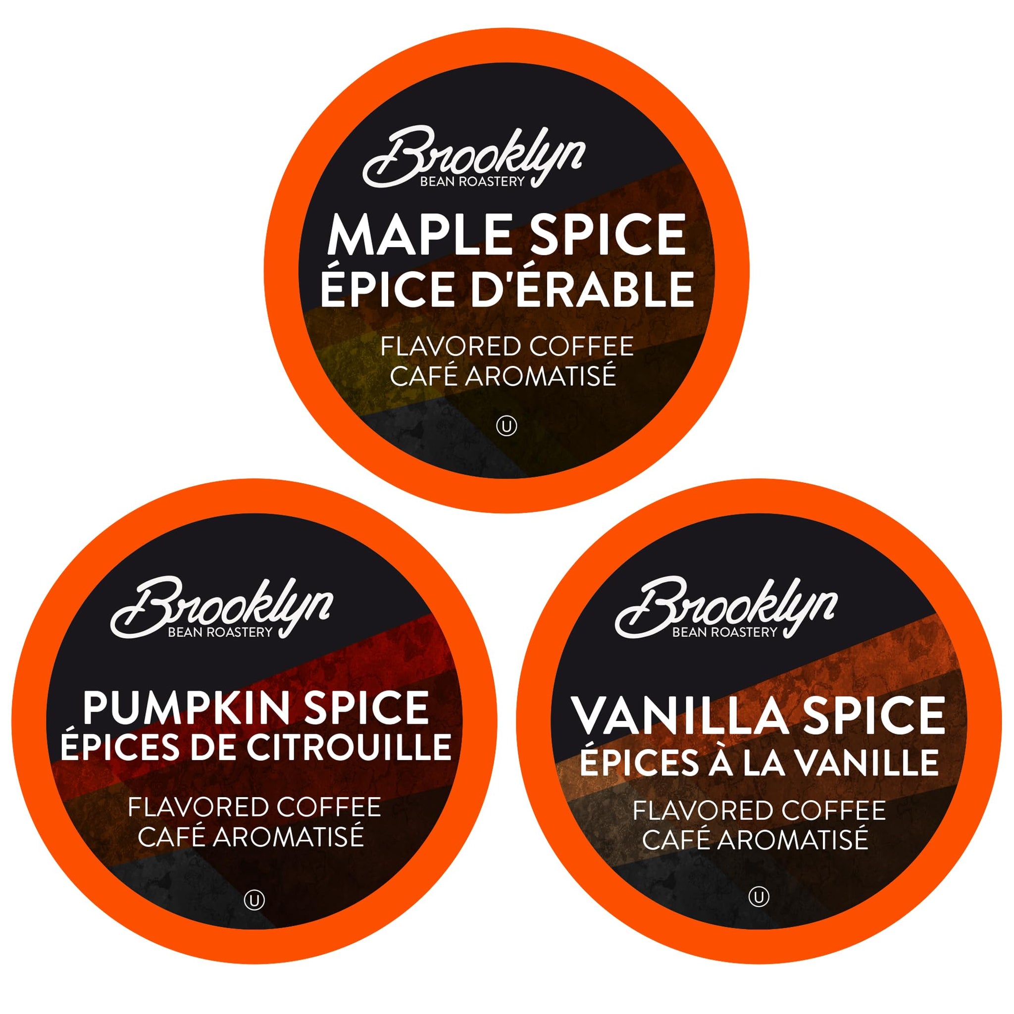 Brooklyn Beans Roastery Coffee Pods, Fall Flavored Variety Pack Sampler (Pumpkin, Maple, Vanilla) - Compatible with Keurig K Cup Brewers Including 2.0