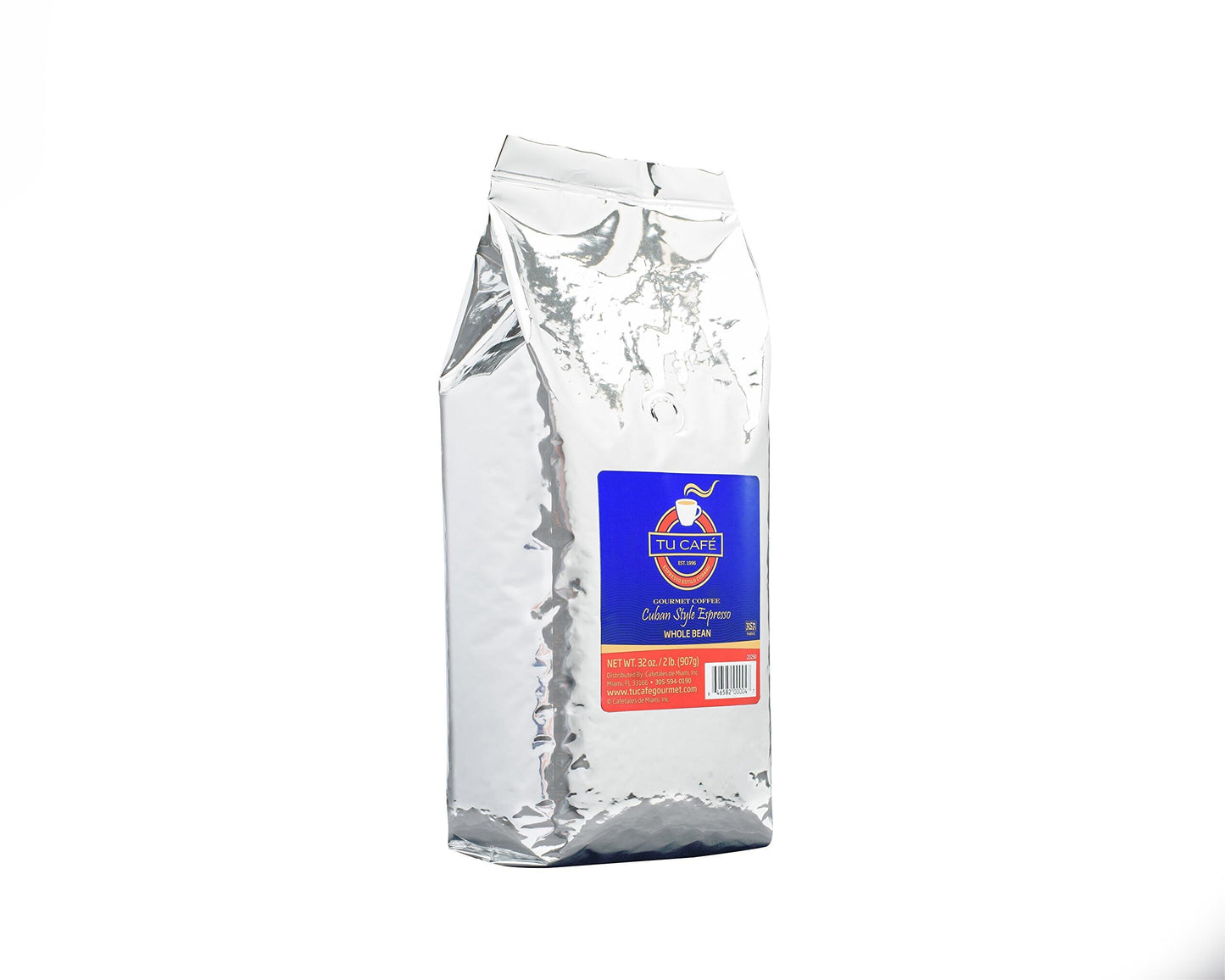 Tu Café Gourmet Whole Bean, Espresso Coffee, Gold 2lbs