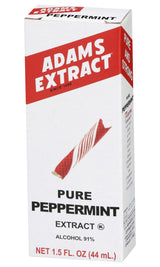 Adams Extract Flavoring 1.5oz Bottles (Pack of 3) Choose Flavor Below (Pure Peppermint Extract)
