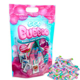 Bubboo Bubble Gum and Temporary Tattoos Set - Party Supplies Set with 50 Pieces of Bubblegum in 5 Flavors and 50 Temporary Tattoos for Boys, Girls