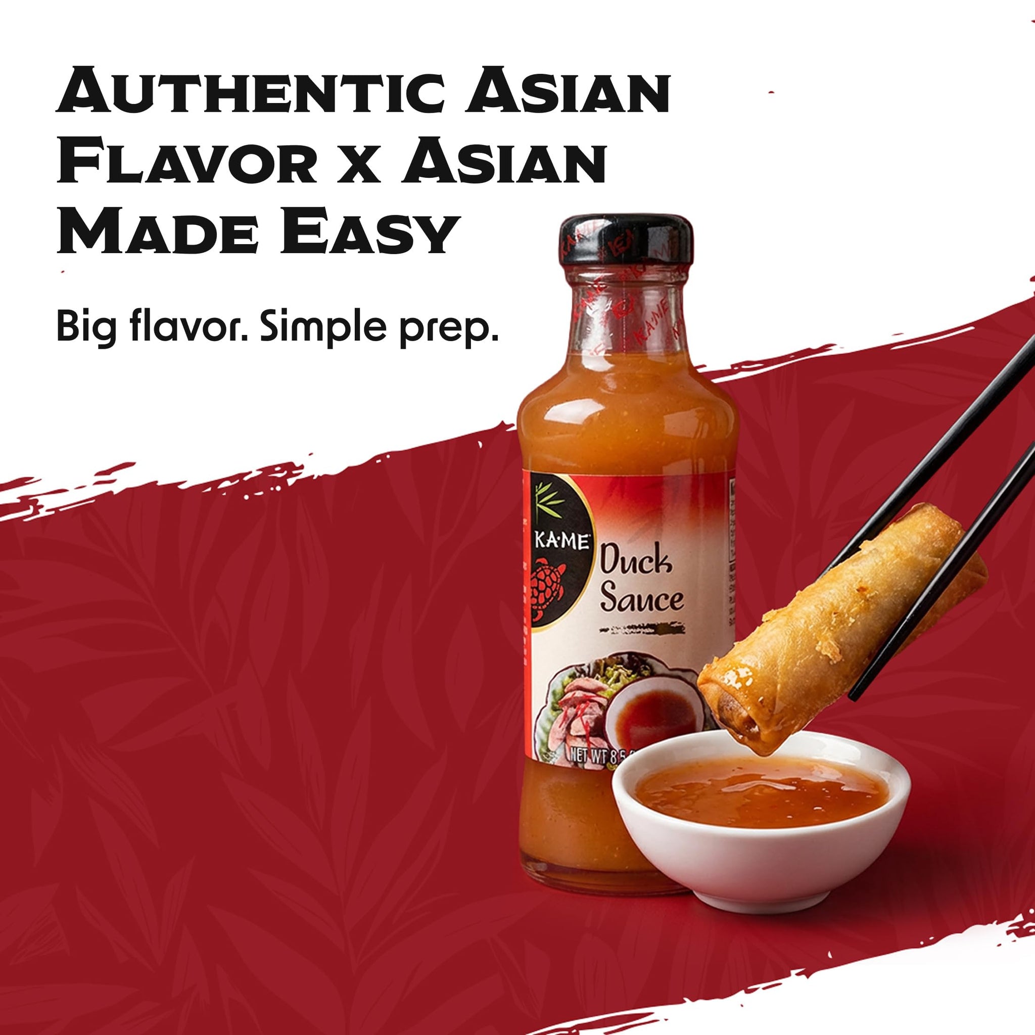 KA-ME Duck Sauce - Sweet & Tangy Chinese Condiment - Asian Dipping Sauce for Egg Rolls, Dumplings & Fried Wontons - Asian Pantry Staple - 8.5 Oz - 2