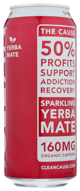 Clean Cause, Yerba Mate Energy Drink, Raspberry, 16 oz (Pack of 2)
