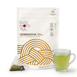 SUGIMOTO TEA Japanese Genmaicha with Matcha Green Tea Bags 20 Count