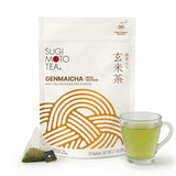SUGIMOTO TEA Japanese Genmaicha with Matcha Green Tea Bags 20 Count