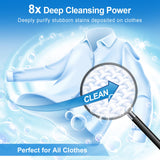 Binbata Laundry Detergent Sheets, Up To 128 Loads Hypoallergenic Eco-Friendly Unscented Biodegradable Plastic Free Liquidless Sheets Suitable