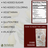 Ariston "The Very Best" Premium Balsamic Vinegar - Barrel Aged, Gourmet Quality, Product of Italy - Vegan, Gluten Free, GMO Free, No Added Sugar