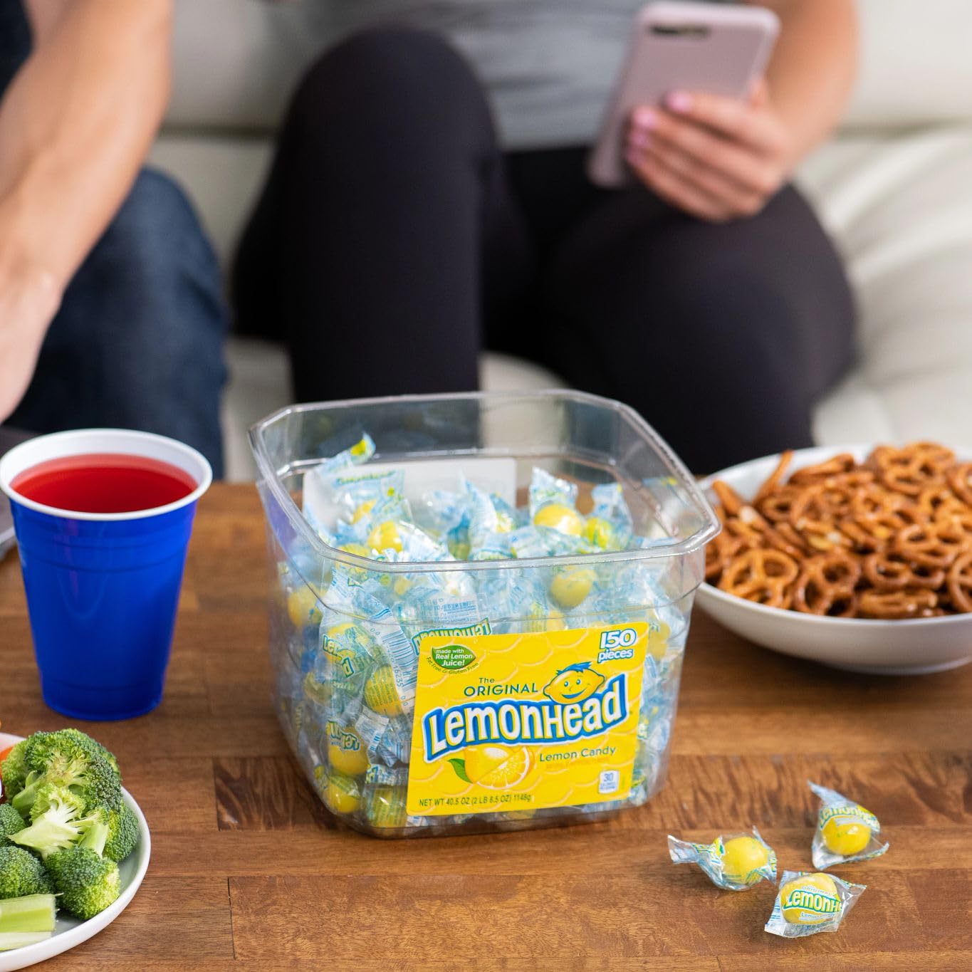 Lemonhead Hard Lemon Candy, Individually Wrapped Candy (150 Count), 40.5 Ounce
