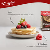 Francine French Crepe Mix - Makes 20 French Crepes | Just Add Water, Imported from France, 13 oz