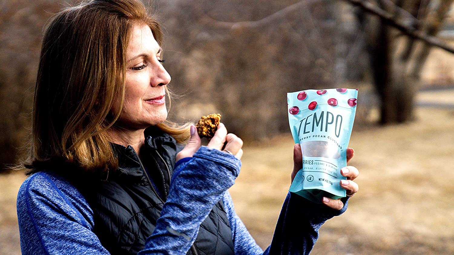 TEMPO GRANOLA Cranberry Pecan Almond Granola Clusters (3 Pack) Gluten Free Organic Oats, High Protein, Low Sugar, Vegan, Dairy Free, Soy Free