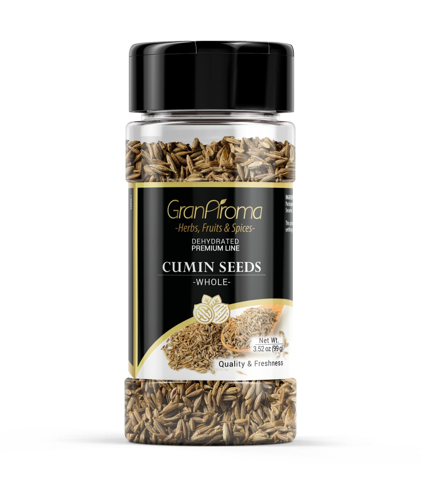GranAroma Cumin Seeds, Meats & Sauces, Earthy & Warm Flavor (3.52 Ounce)