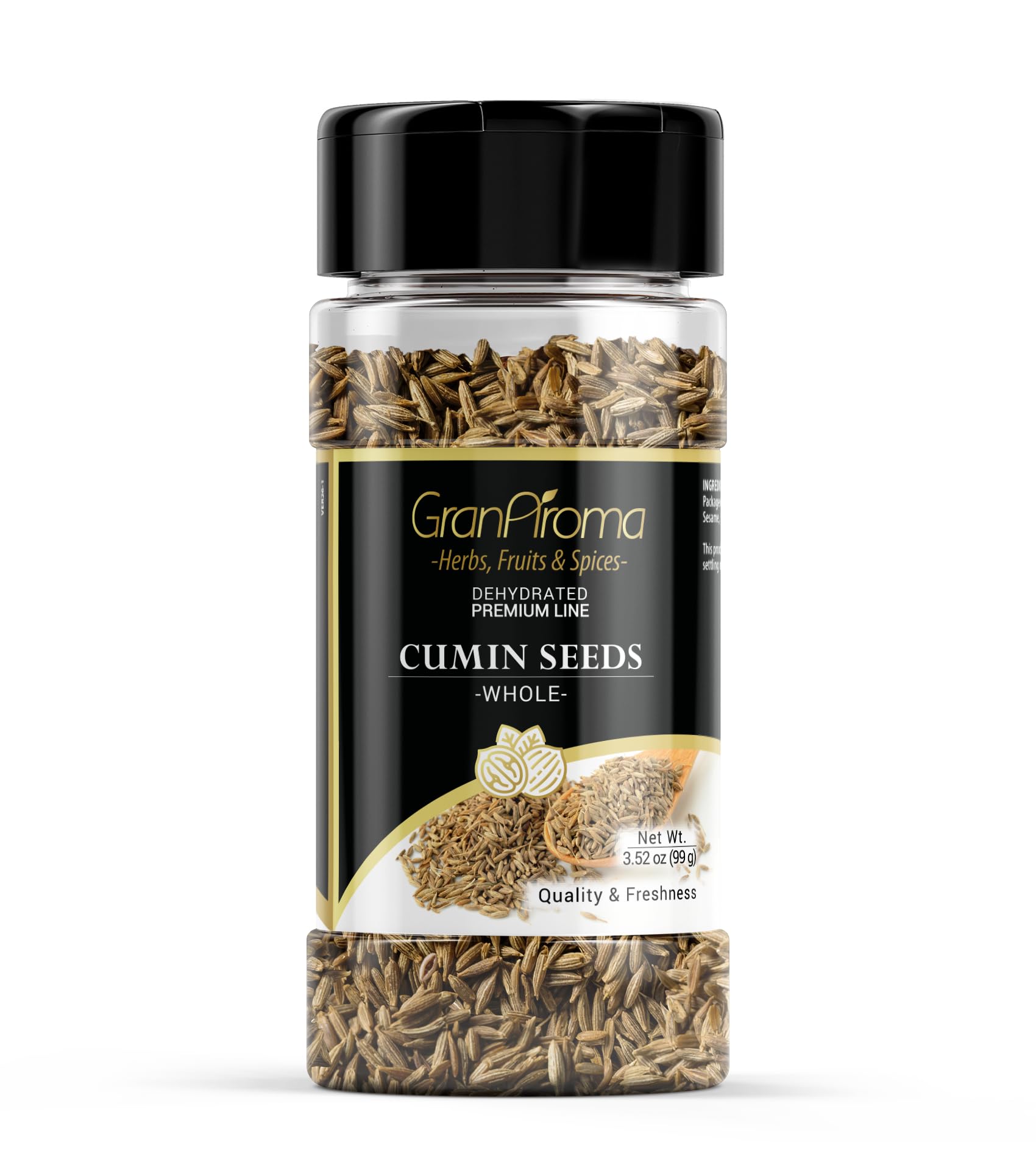 GranAroma Cumin Seeds, Meats & Sauces, Earthy & Warm Flavor (3.52 Ounce)
