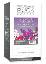 Wolfgang Puck Soft Coffee Pods, Organic Fair Trade, South Pacific Dark Coffee, 18 Count