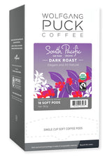 Wolfgang Puck Coffee Organic South Pacific Dark Fair Trade, 9.5 Gram soft Pods, 18 Count (Pack of 3)