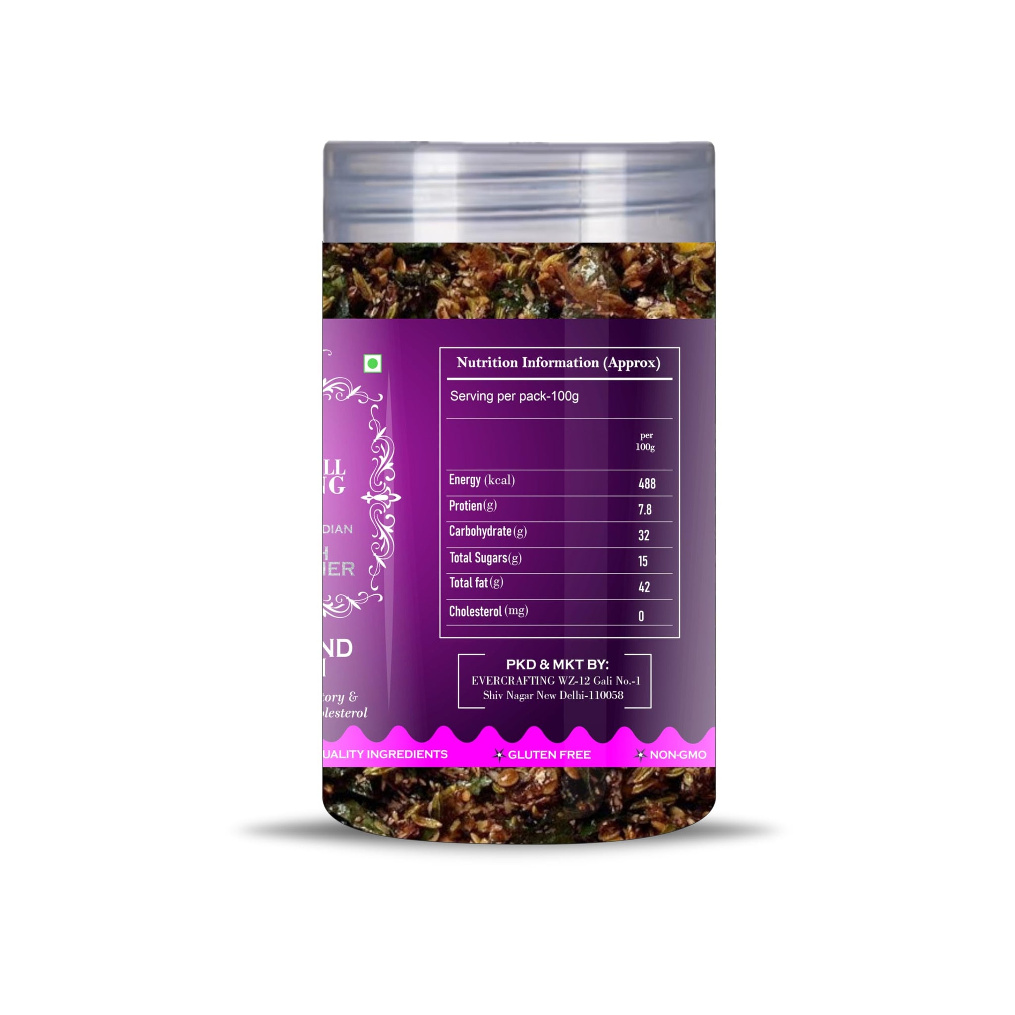 Blessfull Healing Gulkand Paan 5 Oz(Ounce) Airtight Container With Spoon
