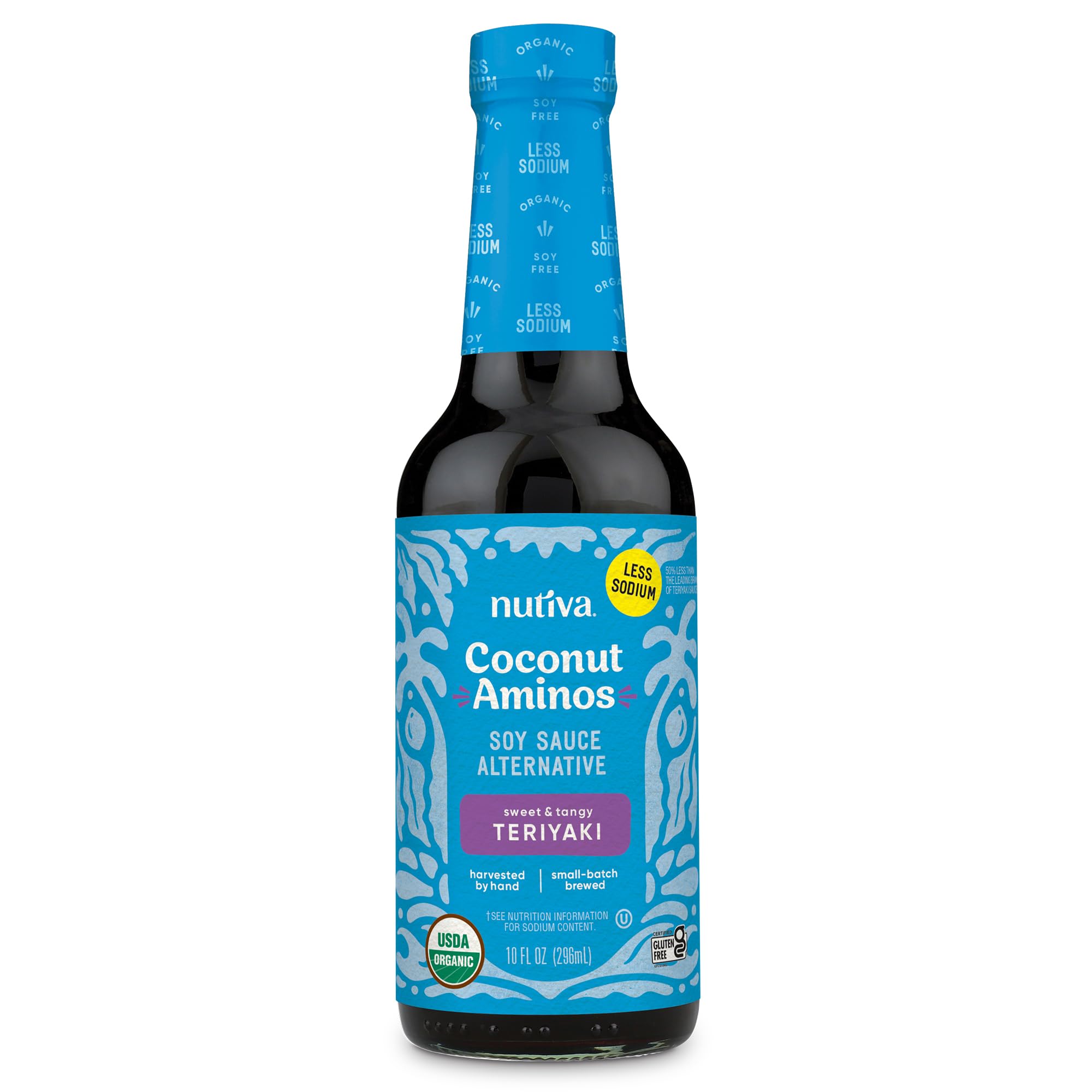Coconut Secret Coconut Aminos Teriyaki Sauce - 10 fl oz - Low Sodium Soy-Free Teriyaki Alternative, Low Glycemic - Organic, Vegan, Non-GMO