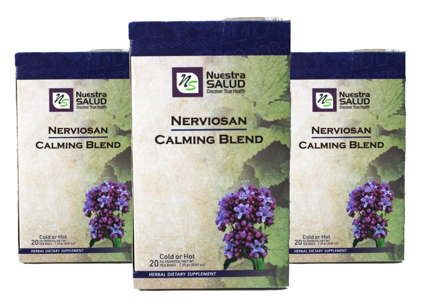 Calming Tea Blend Nerviosan Herbal Infusion Tea (60 tea bags) Valerian Root Lemon Balm Tea
