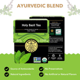 Buddha Teas - Holy Basil - Organic Herbal Tea - For Cognitive Balance & Overall Health - Ayurvedic Tulsi - With Antioxidants - Caffeine Free - 100%
