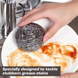 10 Packs Stainless Steel Sponge Scrubber Set, Metal Scouring Pad Stainless Steel Wire Washing Balls for Cookware Cleaning