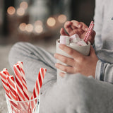 BCL 12 Count Peppermint Candy Cane Spoons, Mint Flavored Christmas Edible Spoon Candies for Hot Chocolate Marshmallows Party Goodies Bag Filler