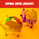Raindrops Mini Gummy Taco Candy - 1.8 Oz (Pack of 1) - Unique Taco-Shaped Gummy Candy - Fun Gummy Candy Snacks - Perfect for Parties, Gifts