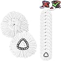 15-Pack Spin Mop Superior Replacement Heads - Compatible with O-Cedar EasyWring and Other Spin Mops, Durable and Washable Refills for Effortless Floor