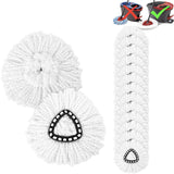 15-Pack Spin Mop Superior Replacement Heads - Compatible with O-Cedar EasyWring and Other Spin Mops, Durable and Washable Refills for Effortless Floor