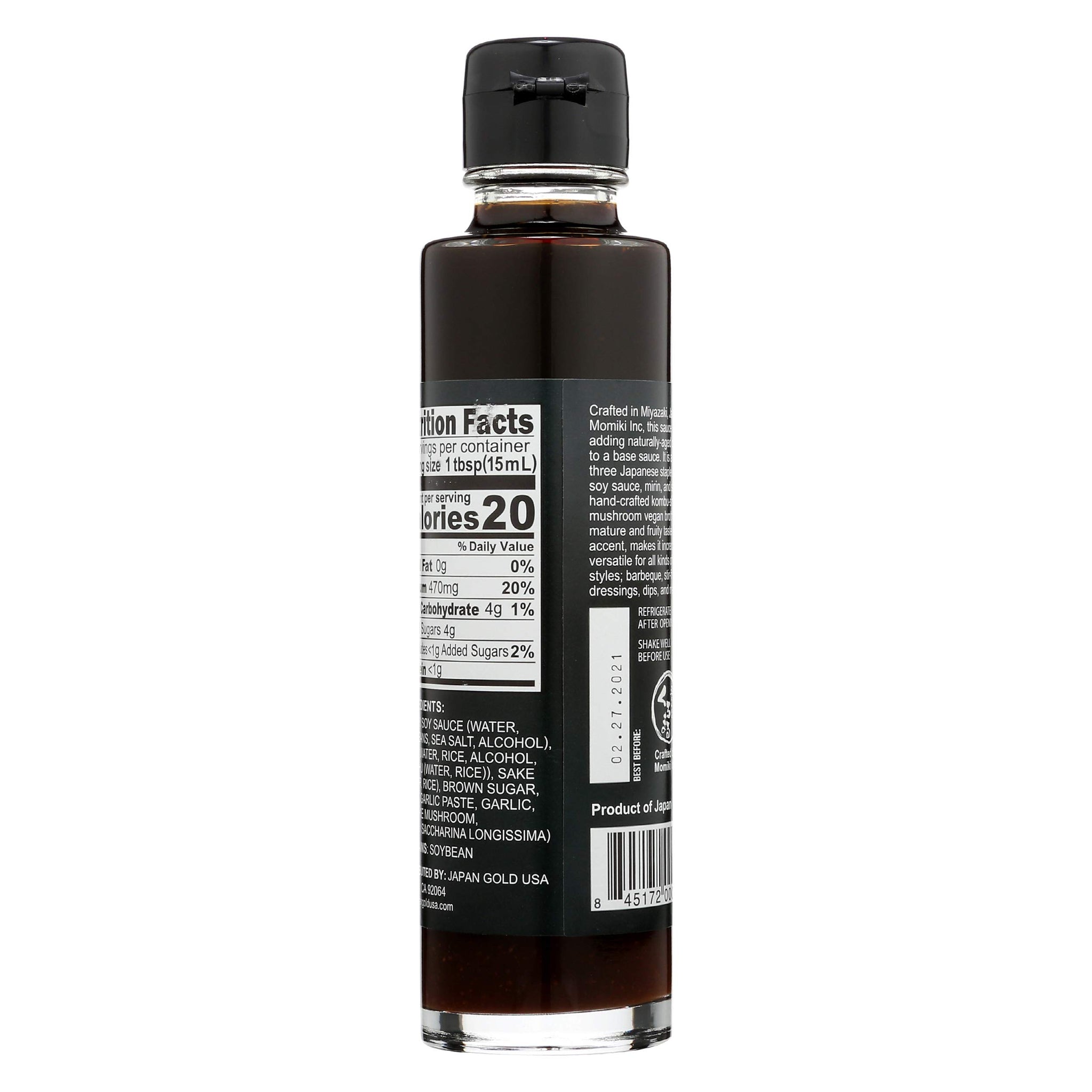 Muso From Japan - Black Garlic Umami Sauce - Rich Flavor, Vegan and Gluten-Free - 5.1 Oz