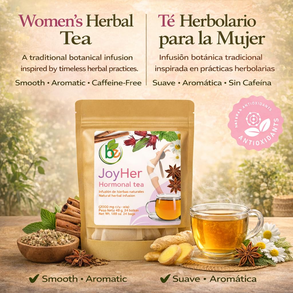 Women’s(Mujere)Herbal Tea-24 Tea Bags-Traditional Infusion,Chamomile,Cinnamon,Hibiscus,Anise,Spearmint,Dong Quai,Chaste Berry & Black Cohosh Authentic
