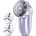 Bymore Fabric Shaver, Lint Remover, Lint Shaver Defuzzer Sweater Shaver for Clothes and Furniture with AC Adapter Pill Fuzz Remover-Purple
