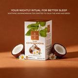 Life Plus Style Gourmet La Granja Sleep Ashwagandha Herbal Tea 25 Individually Wrapped Tea Bags Caffeine Free Nighttime Blend with Chamomile Holy