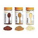 Allrecipes Taste of Asia (Chili Powder, Chinese Five Spice, Ground Ginger) in Glass Jars with Removable Sifter Caps for Sprinkling, Set of 3