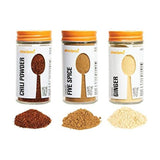 Allrecipes Taste of Asia (Chili Powder, Chinese Five Spice, Ground Ginger) in Glass Jars with Removable Sifter Caps for Sprinkling, Set of 3