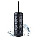 Autumn Alley Black Toilet Bowl Brush and Holder, Matte Black Bathroom Toilet Brush for Modern Farmhouse Bathroom Accessories Decor, Standing Bowl
