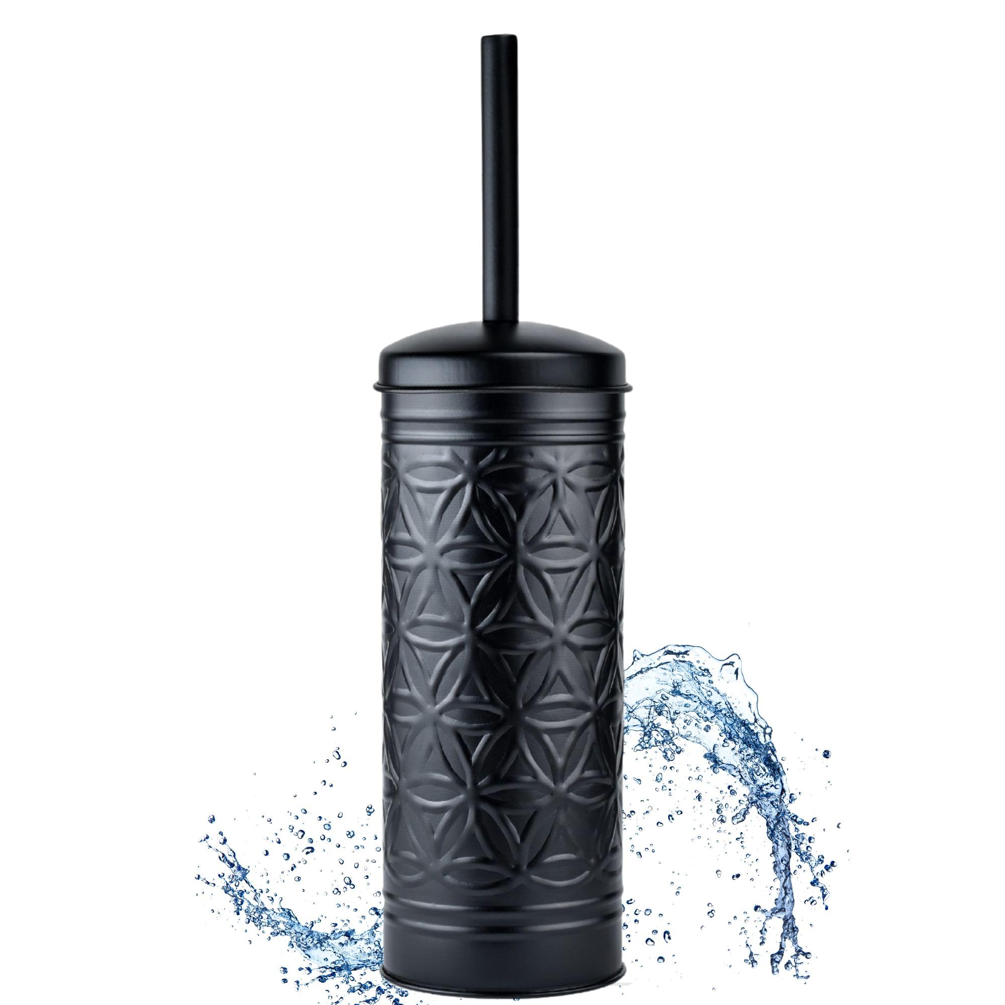 Autumn Alley Black Toilet Bowl Brush and Holder, Matte Black Bathroom Toilet Brush for Modern Farmhouse Bathroom Accessories Decor, Standing Bowl