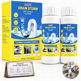 2-Pack Powerful & Safe Sink and Drain Cleaner Powder, Fast Foaming Sink & Drain Cleaner Effectively Dissolves Blockages And Unclogs Pipes |