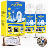 2-Pack Powerful & Safe Sink and Drain Cleaner Powder, Fast Foaming Sink & Drain Cleaner Effectively Dissolves Blockages And Unclogs Pipes |