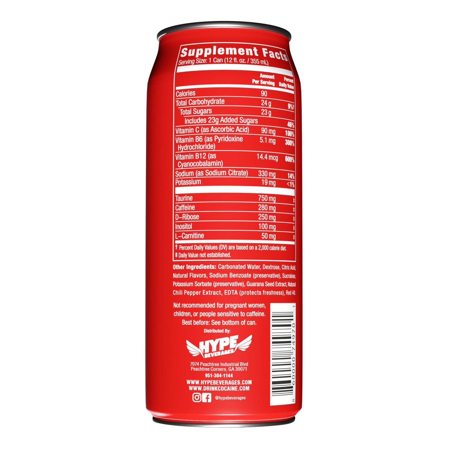 Cocaine Energy Drink - 12 Can Case - 12.0 fl oz Cans