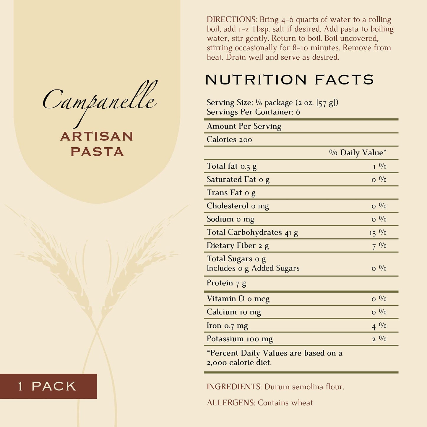 ZPasta Campanelle - Bronze Cut Artisan Pasta 12 oz