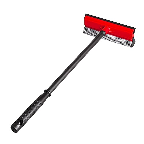 DSV Standard Window Squeegee for Car Windows, 2-in-1 Window Cleaner for Car Windshield, Gas Station, Shower, and Glass | Auto Squeegee with 17.5"