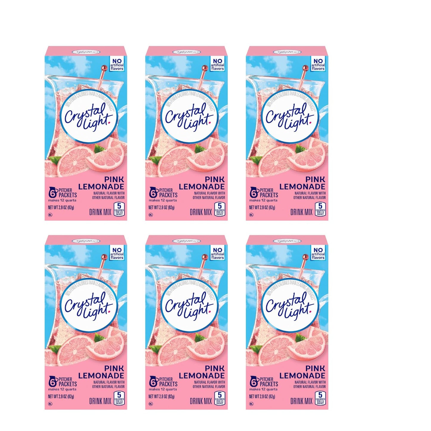 Crystal Light Drink Mix, Pink Lemonade,2.9 Ounce (Pack of 6)