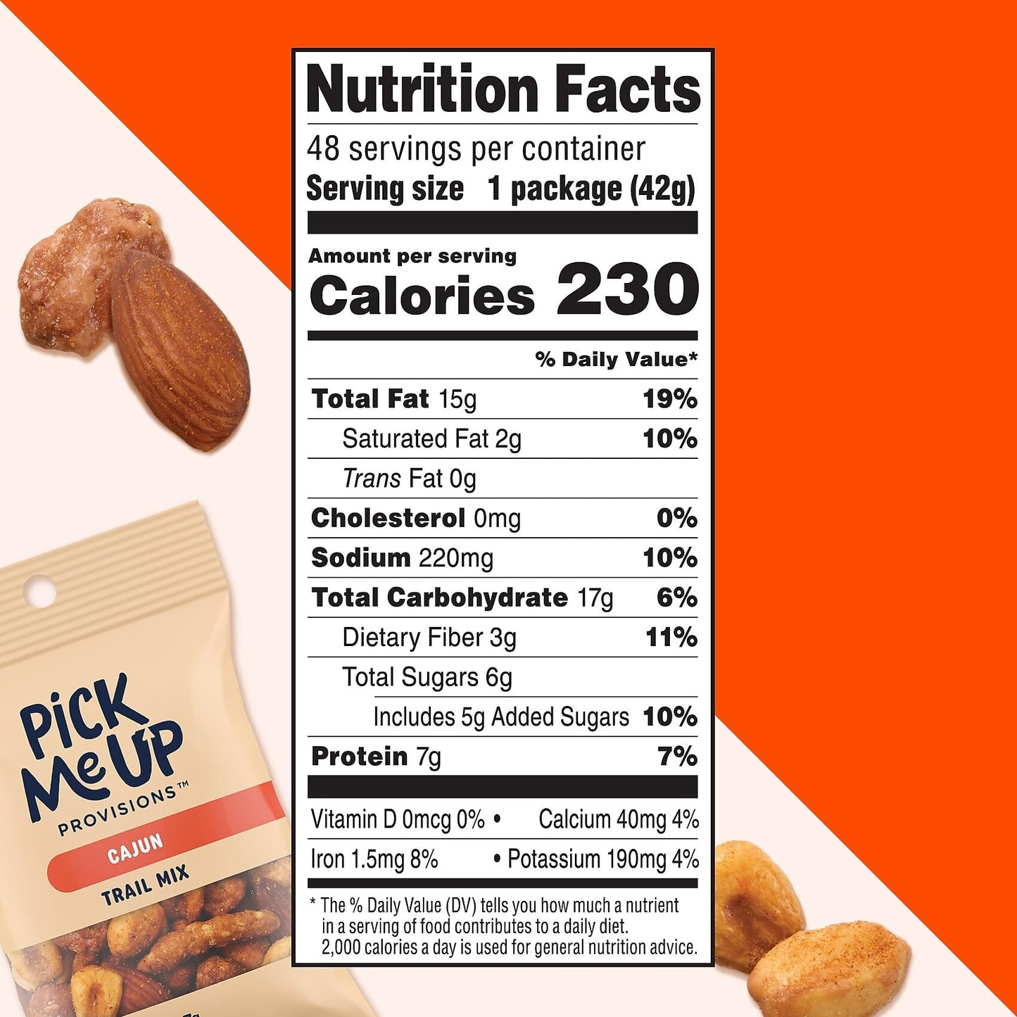 Pick Me Up Cajun Trail Mix, 48 Bags/Box (PM63389)